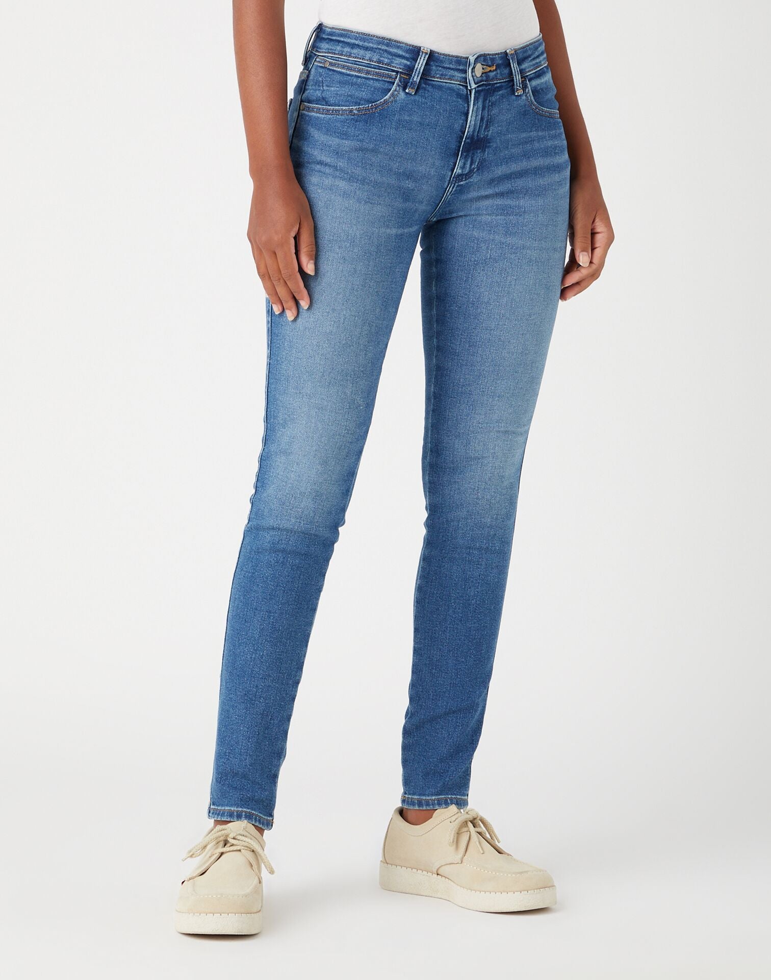 Jeans Mujer Skinny Mid Rise Cyote