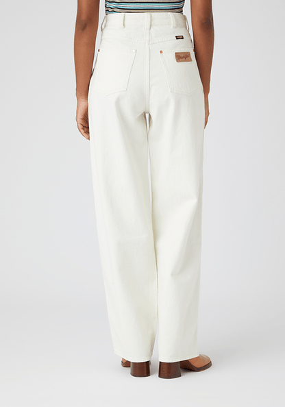 Pantalón Mujer Tiro Alto Pleated Crop Barrel Vintage White