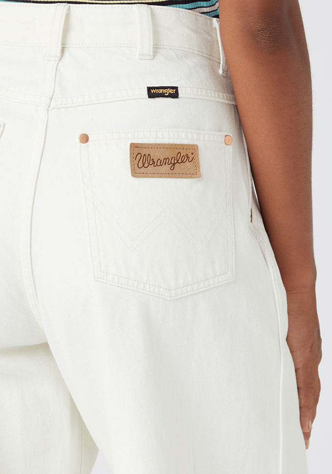Pantalón Mujer Tiro Alto Pleated Crop Barrel Vintage White