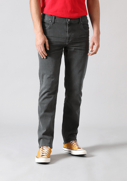 Jeans Hombre Greensboro Slim Straight Fit Black Grey