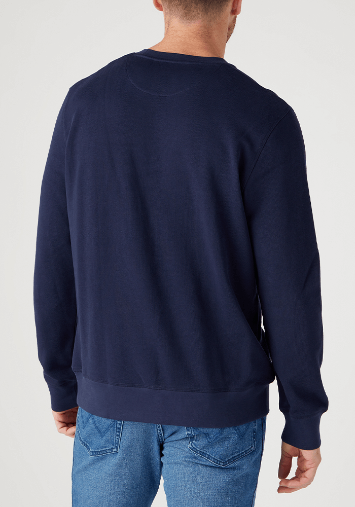 Polerón Hombre Graphic Crew Sweat Slogan Navy