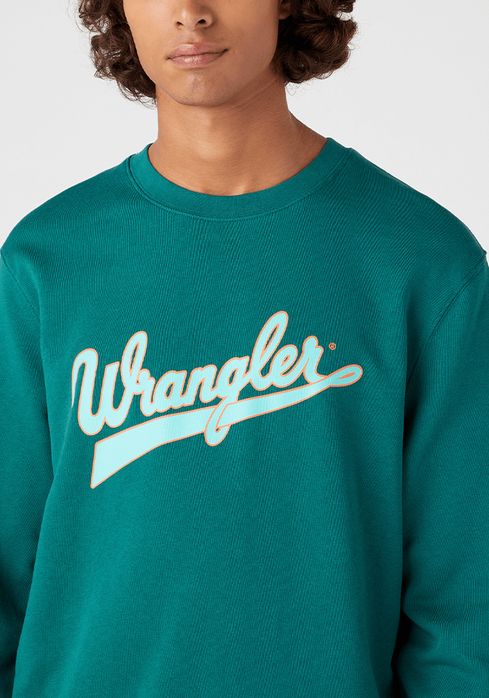 Polerón Hombre Logo Crew Neck Bayberry Green