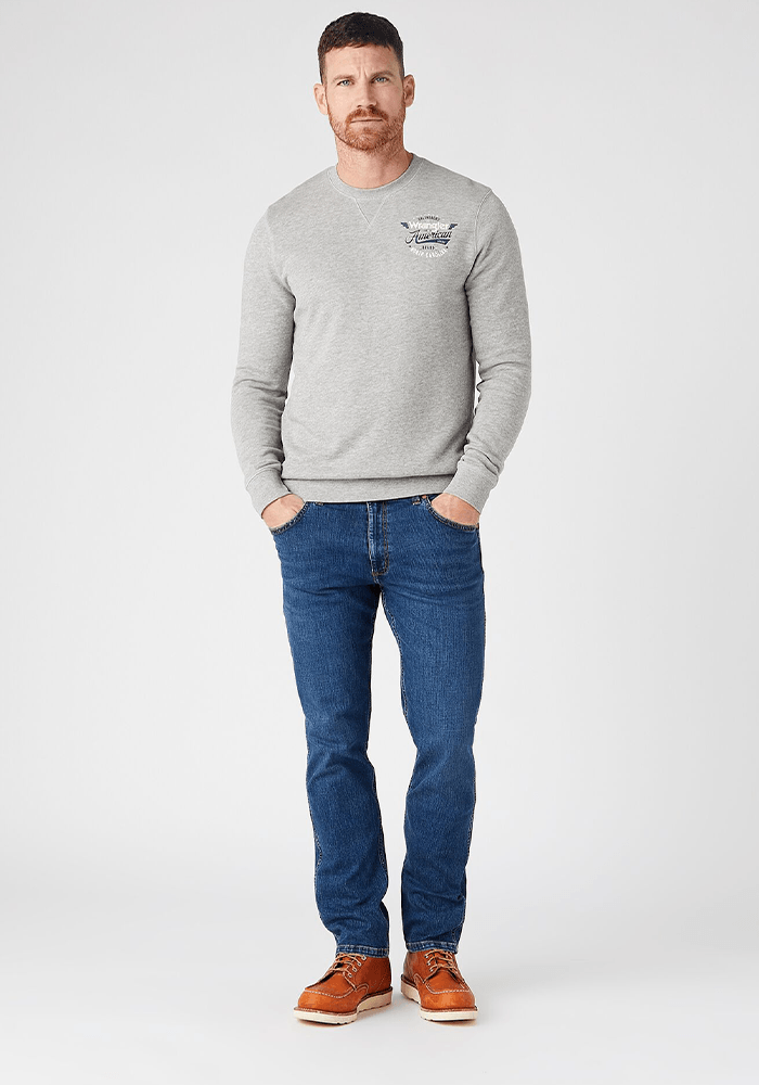 Polerón Crew Sweat Mid Grey Melange