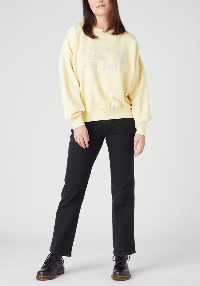 Polerón Mujer Crew Sweat Slogan French Vanilla