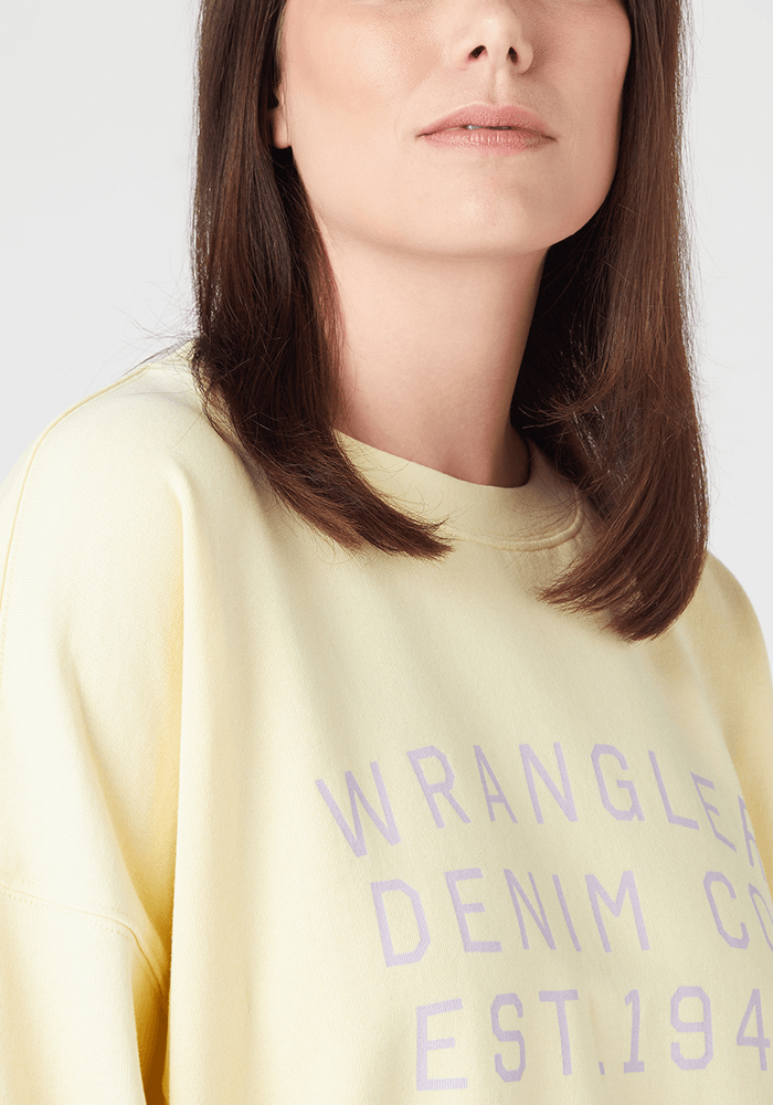 Polerón Mujer Crew Sweat Slogan French Vanilla