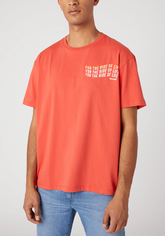 Polera Hombre Slogan Sign Off Tee Paprika