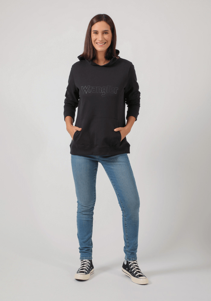 Polerón Mujer Hoodie Logo Black