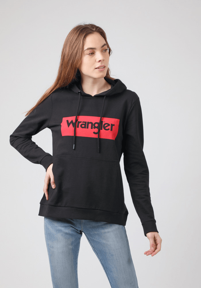 Polerón Mujer Wrangler® Logo Hoodie Black