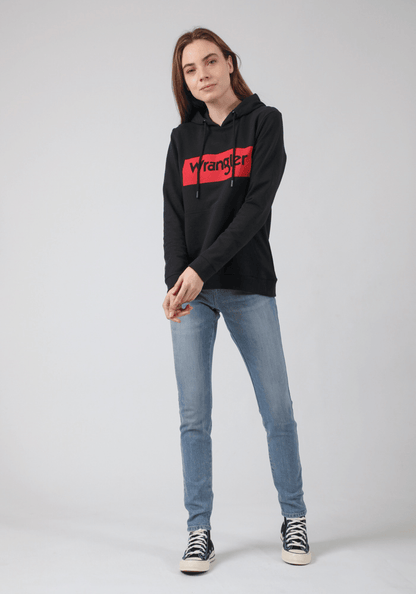 Polerón Mujer Wrangler® Logo Hoodie Black