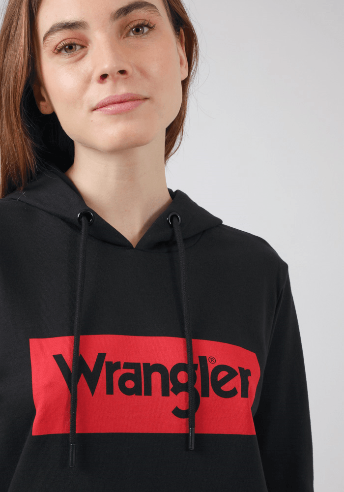 Polerón Mujer Wrangler® Logo Hoodie Black