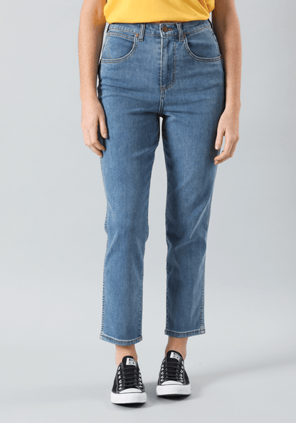 Jeans Mujer Tiro Alto Mom Fit We Care Static Stone