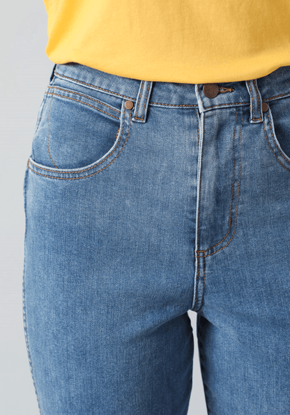 Jeans Mujer Tiro Alto Mom Fit We Care Static Stone