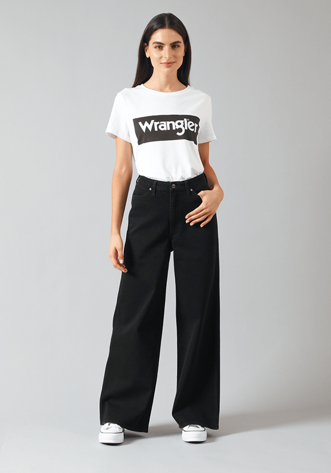 Jeans Mujer Tiro Alto Worldwide Flare Fit Black Wash