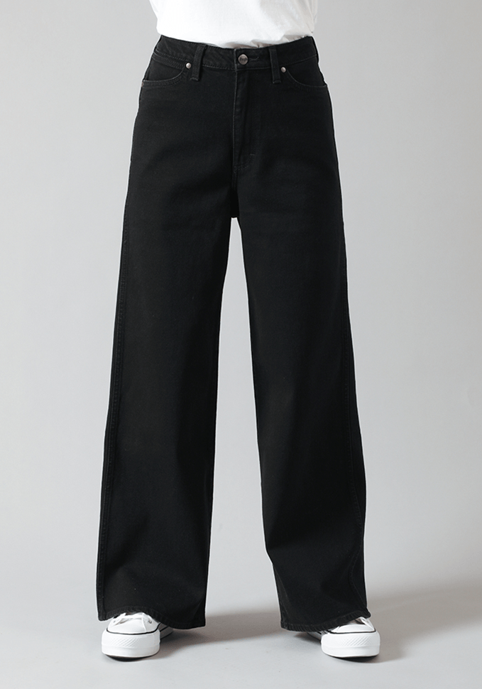 Jeans Mujer Tiro Alto Worldwide Flare Fit Black Wash