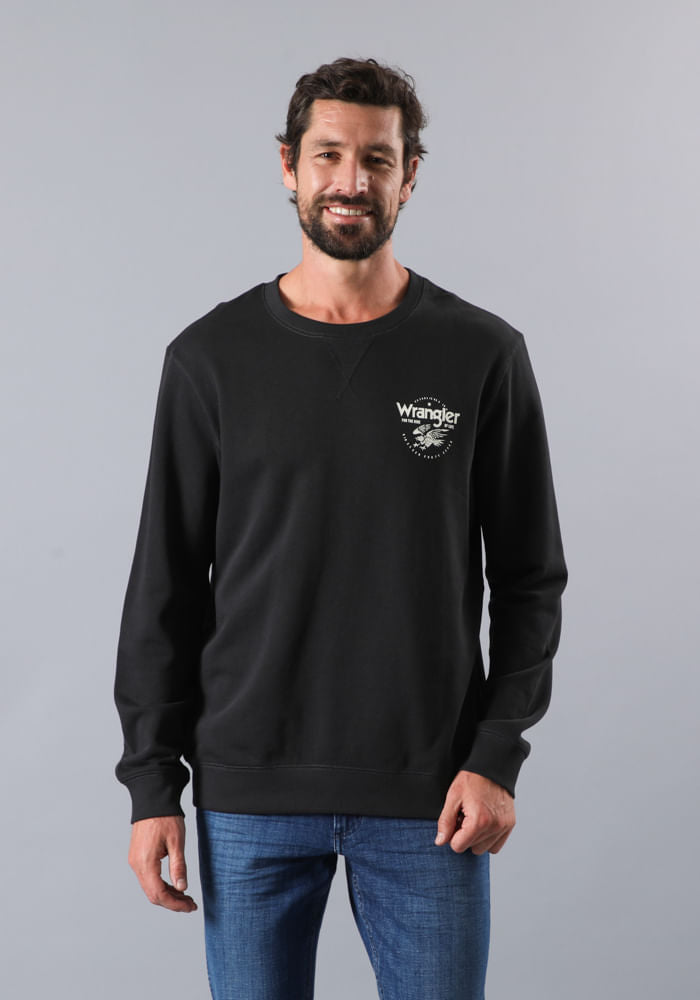 Polerón Eagle Crew Black Washed