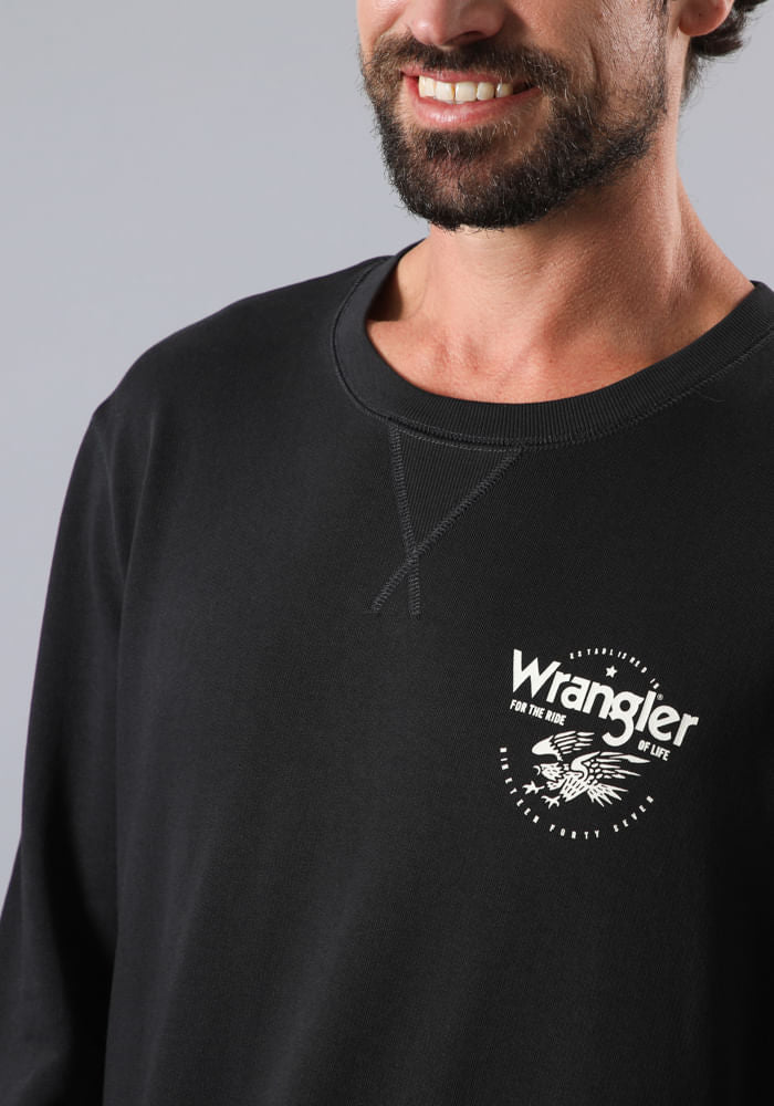 Polerón Eagle Crew Black Washed