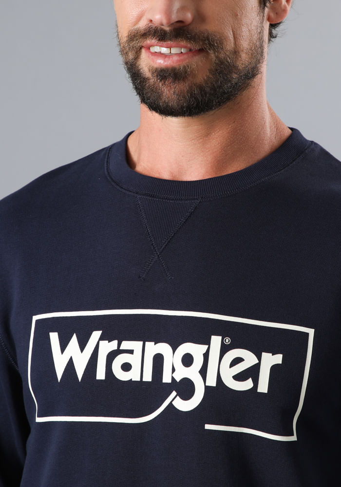 Polerón Frame Logo Crew Navy
