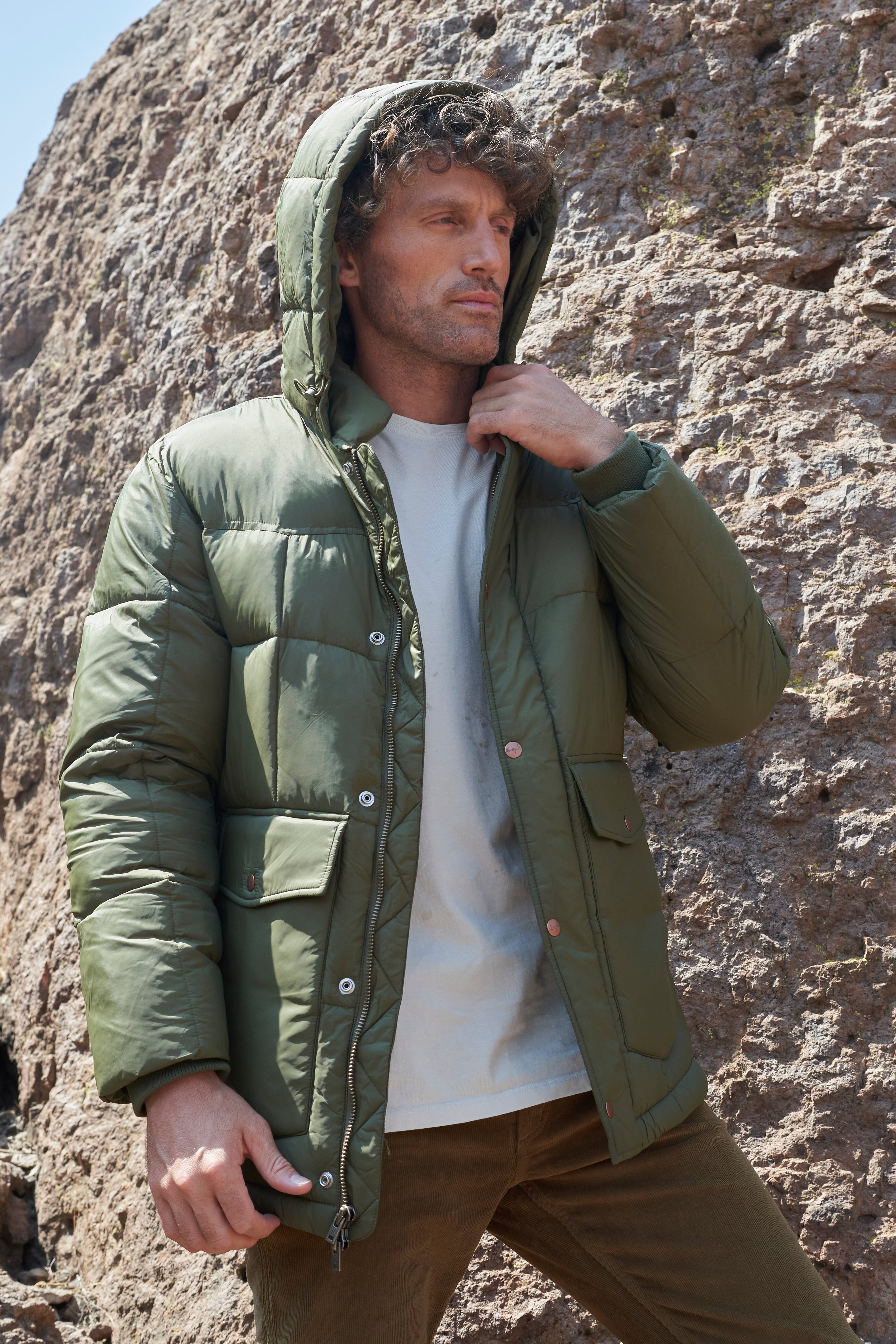 Parka Hombre Regular Verde
