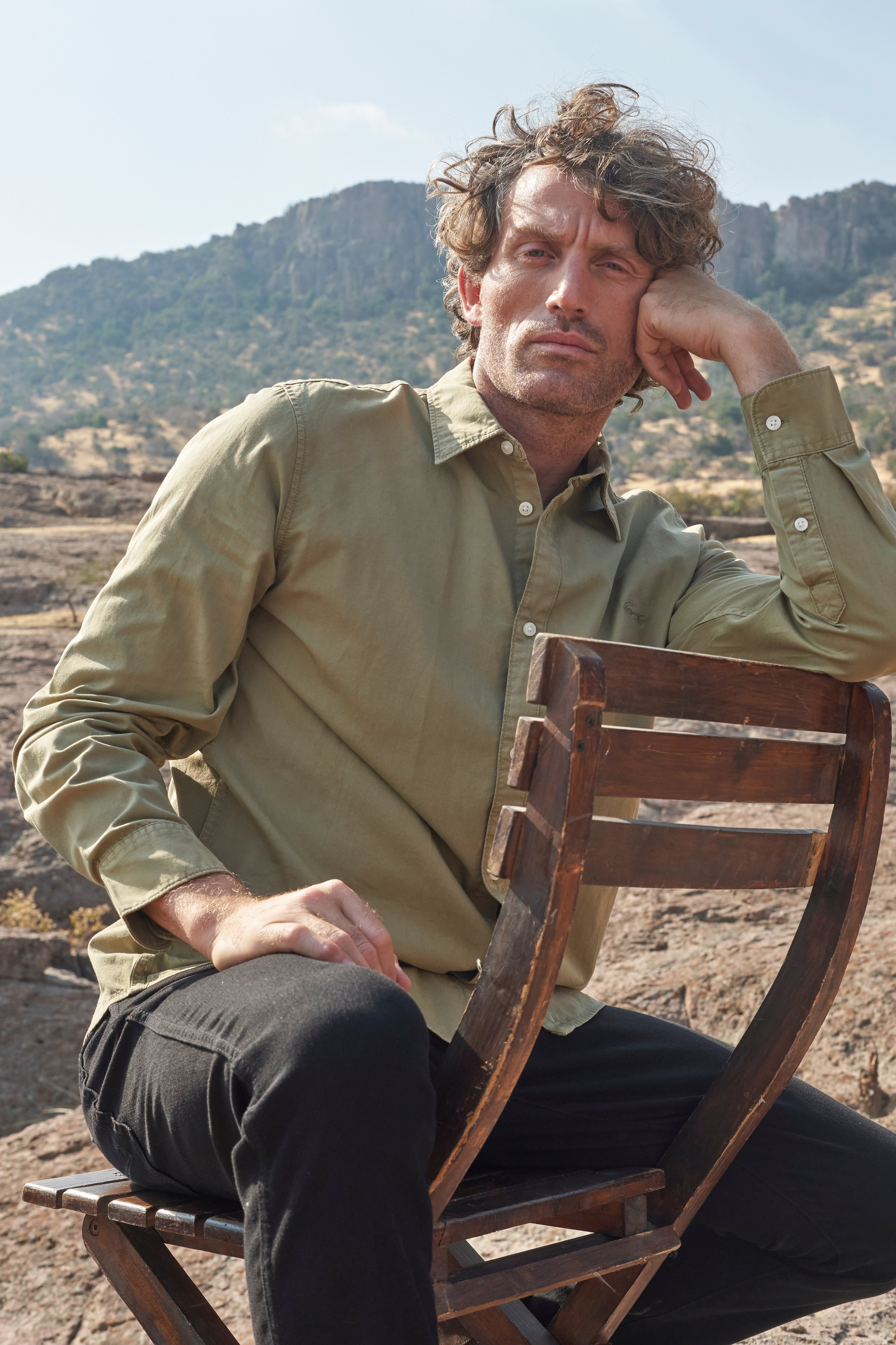 Camisa Hombre No Pocket Regular Verde