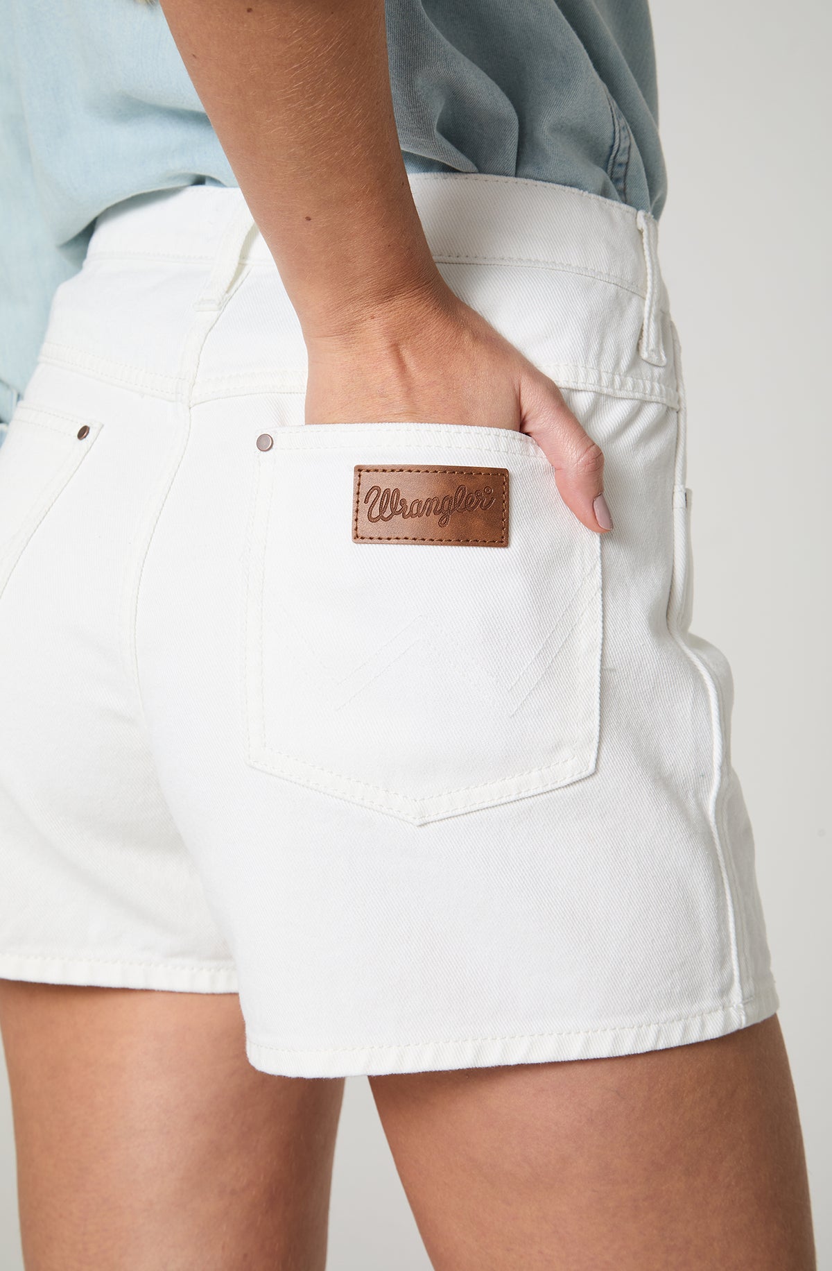 Short Mujer Cowboy Regular Fit 100% Cotton Blanco