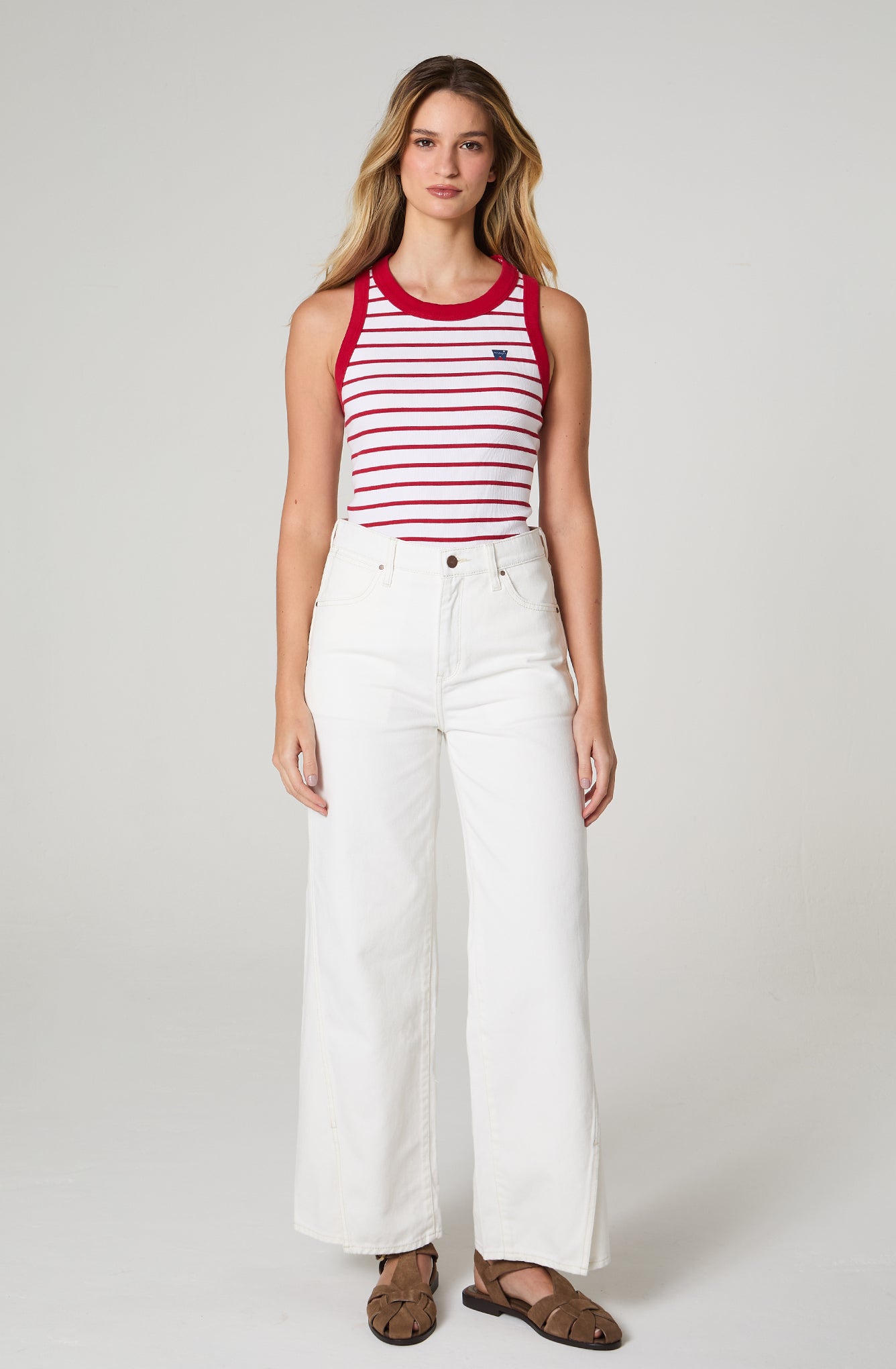 Jeans Mujer Loose Spat Relaxed Fit 100% Cotton Blanco