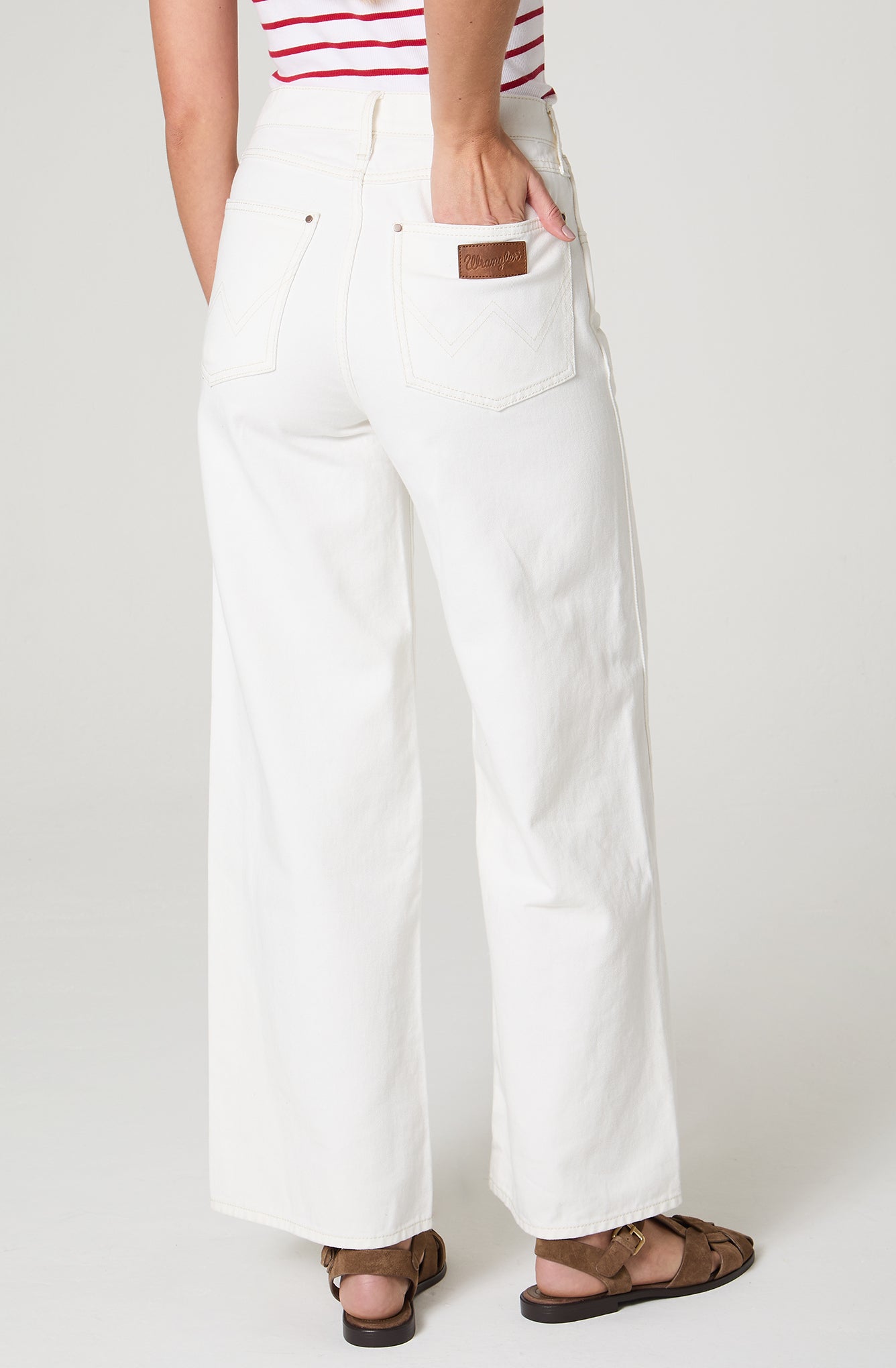 Jeans Mujer Loose Spat Relaxed Fit 100% Cotton Blanco