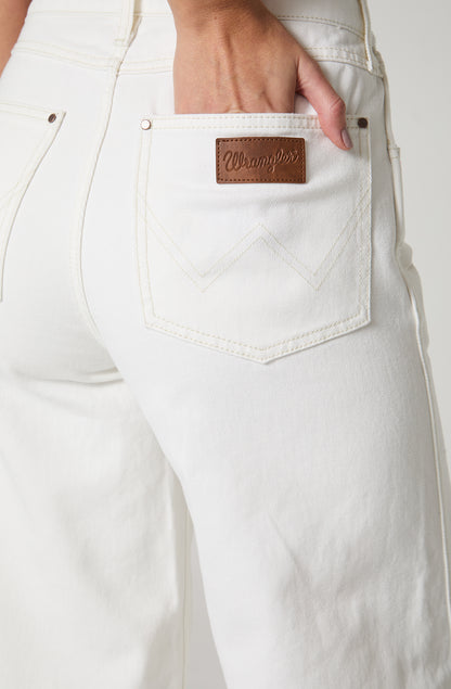Jeans Mujer Loose Spat Relaxed Fit 100% Cotton Blanco