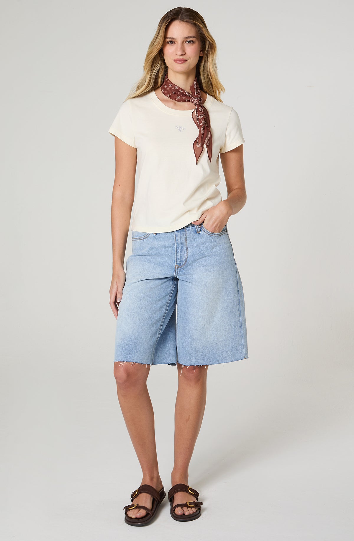 Short Mujer Jort Relaxed Fit Celeste