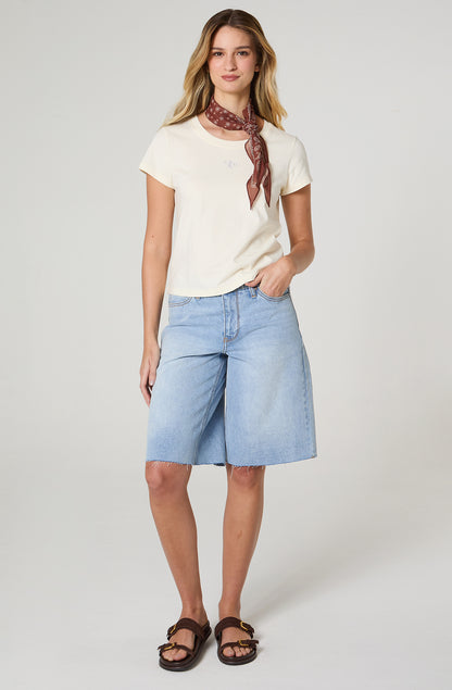Short Mujer Jort Relaxed Fit Celeste