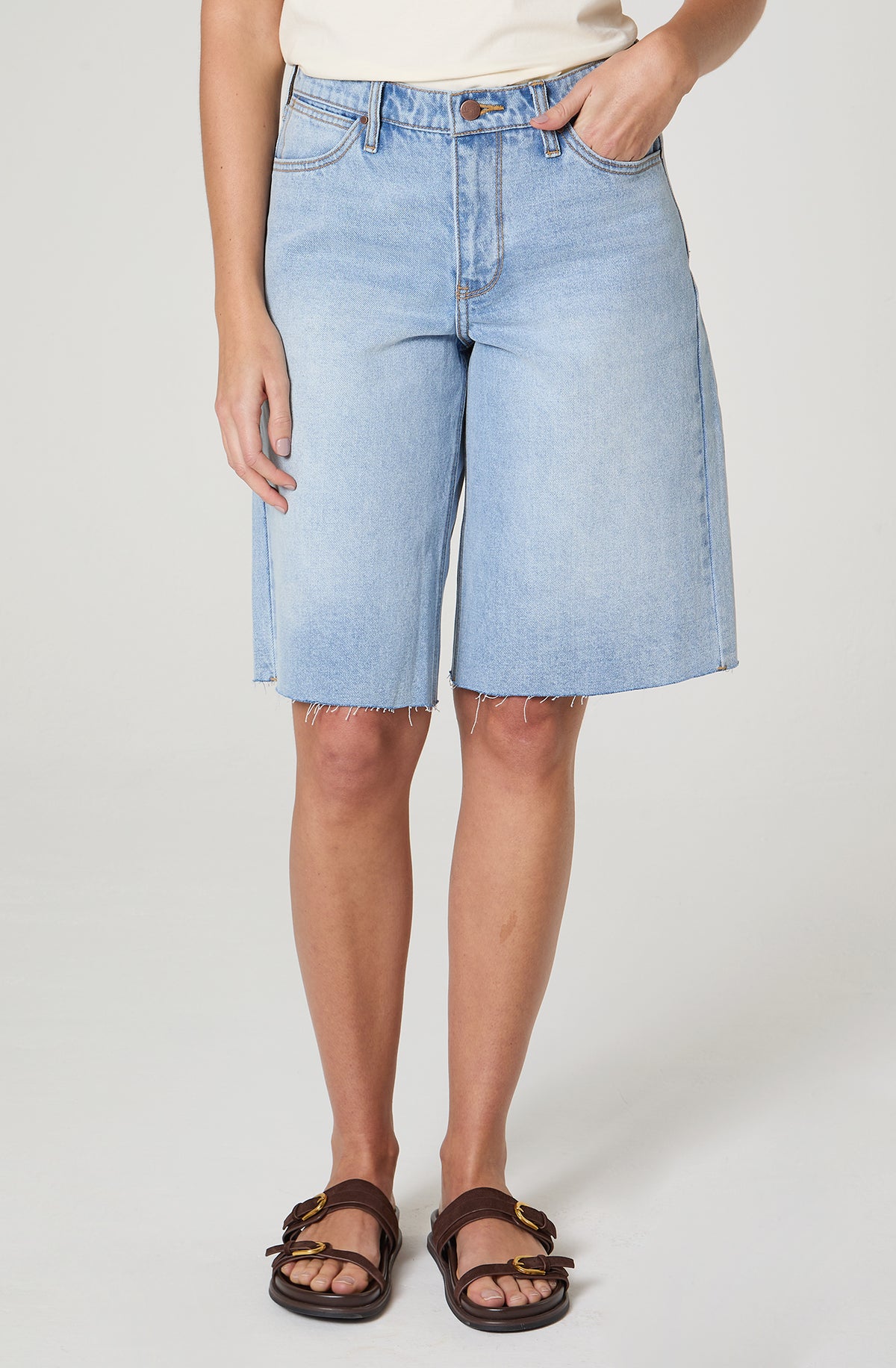 Short Mujer Jort Relaxed Fit Celeste