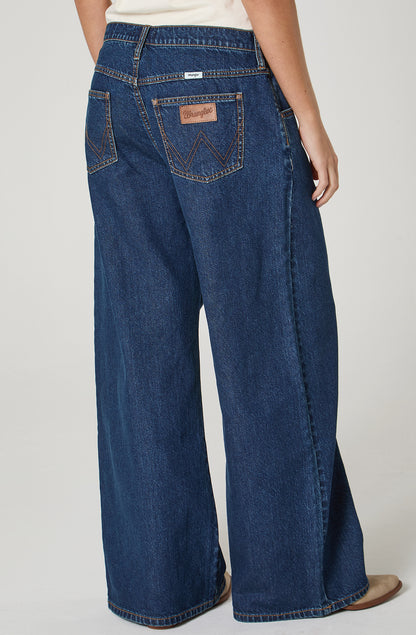 Jeans Mujer Ultra Barrel Barrel 100% Cotton Azul Medio