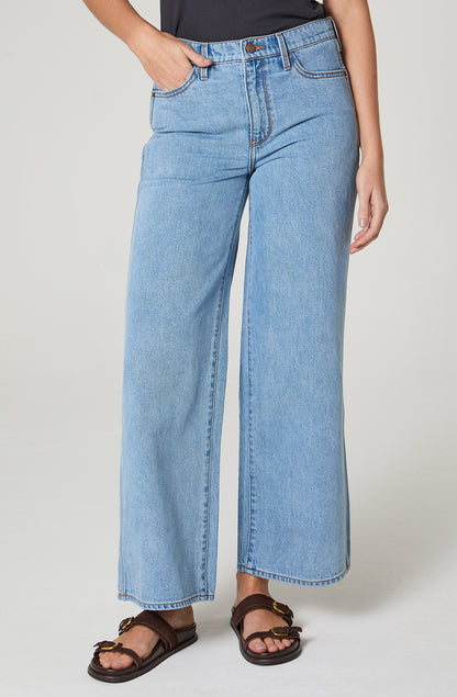 Jeans Mujer World Wide Relaxed Fit Azul Claro