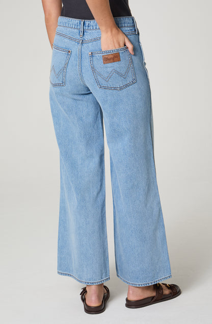 Jeans Mujer World Wide Relaxed Fit Azul Claro
