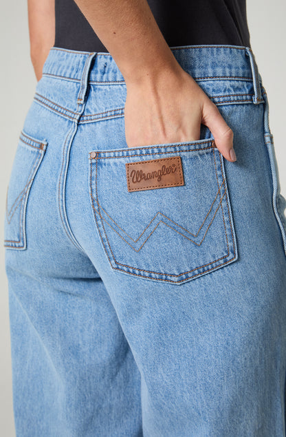 Jeans Mujer World Wide Relaxed Fit Azul Claro