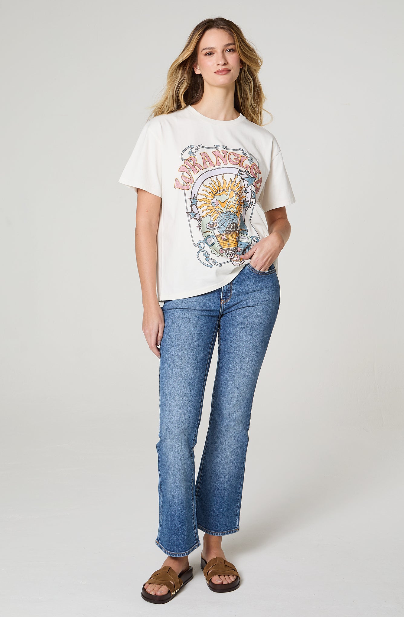 Jeans Mujer Boot Cut  Azul Medio
