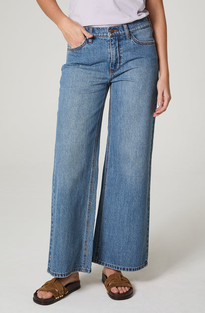 Jeans Mujer Baggy Baggy 100% Cotton Azul Medio