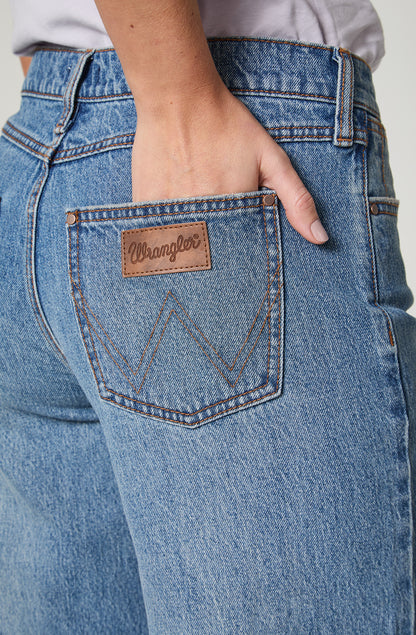 Jeans Mujer Baggy Baggy 100% Cotton Azul Medio