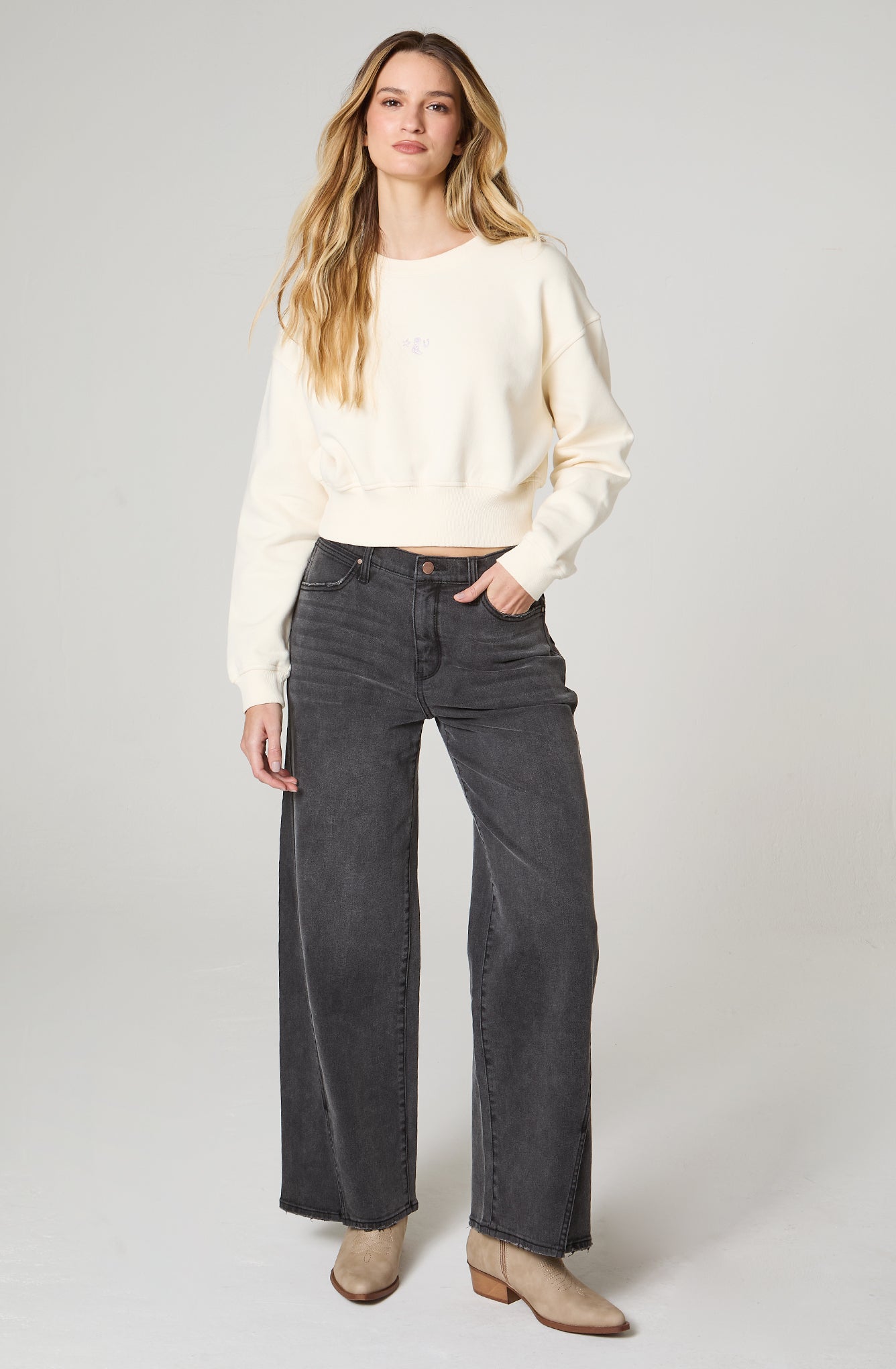 Jeans Mujer Loose Spat Relaxed Fit 100% Cotton Negro