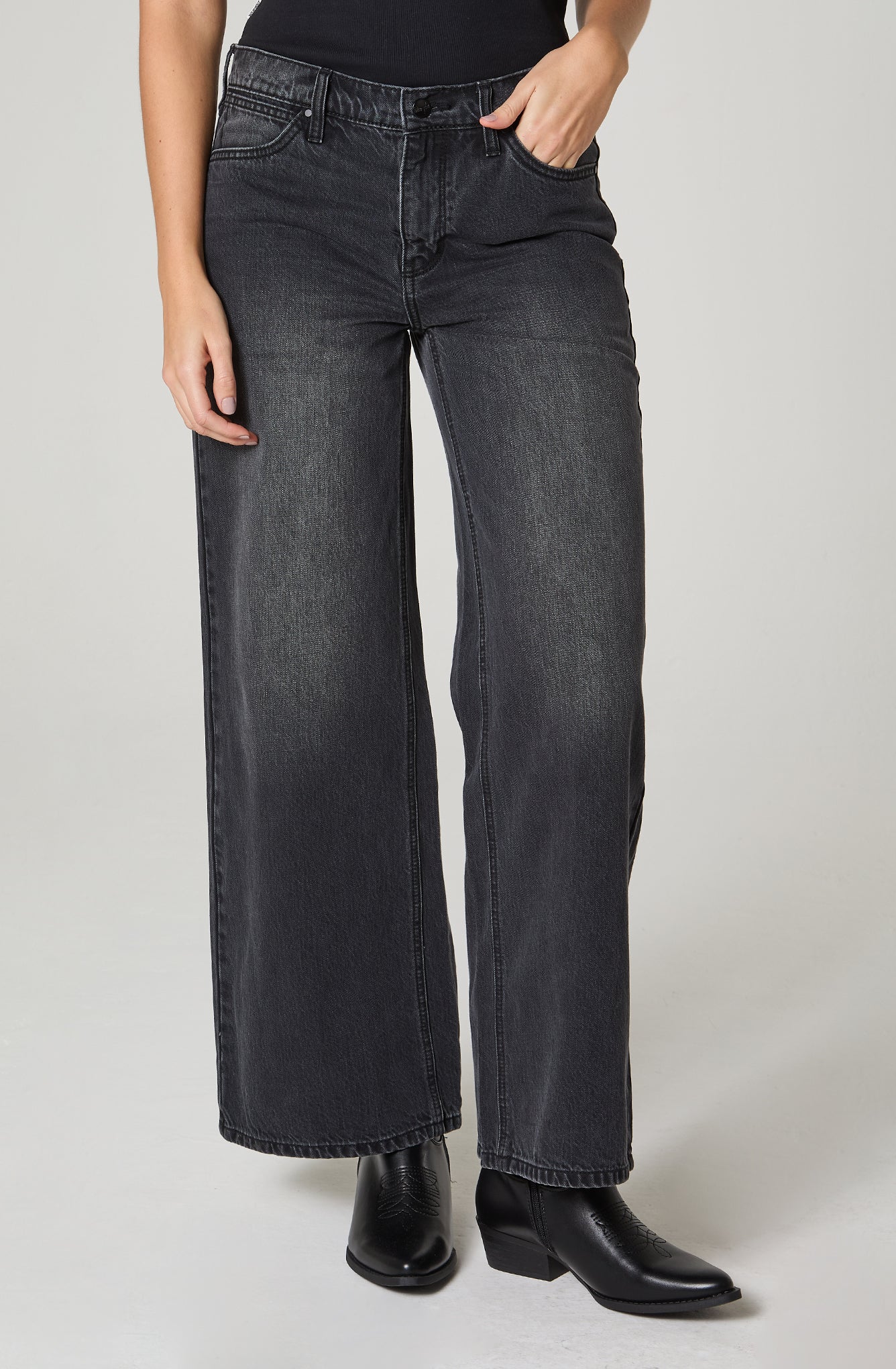 Jeans Mujer Baggy Negro