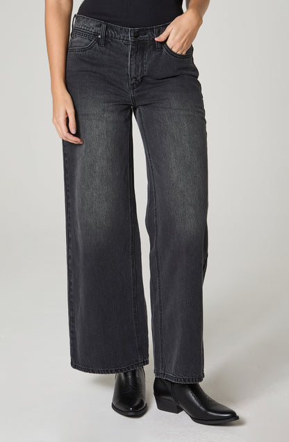Jeans Mujer Baggy Negro