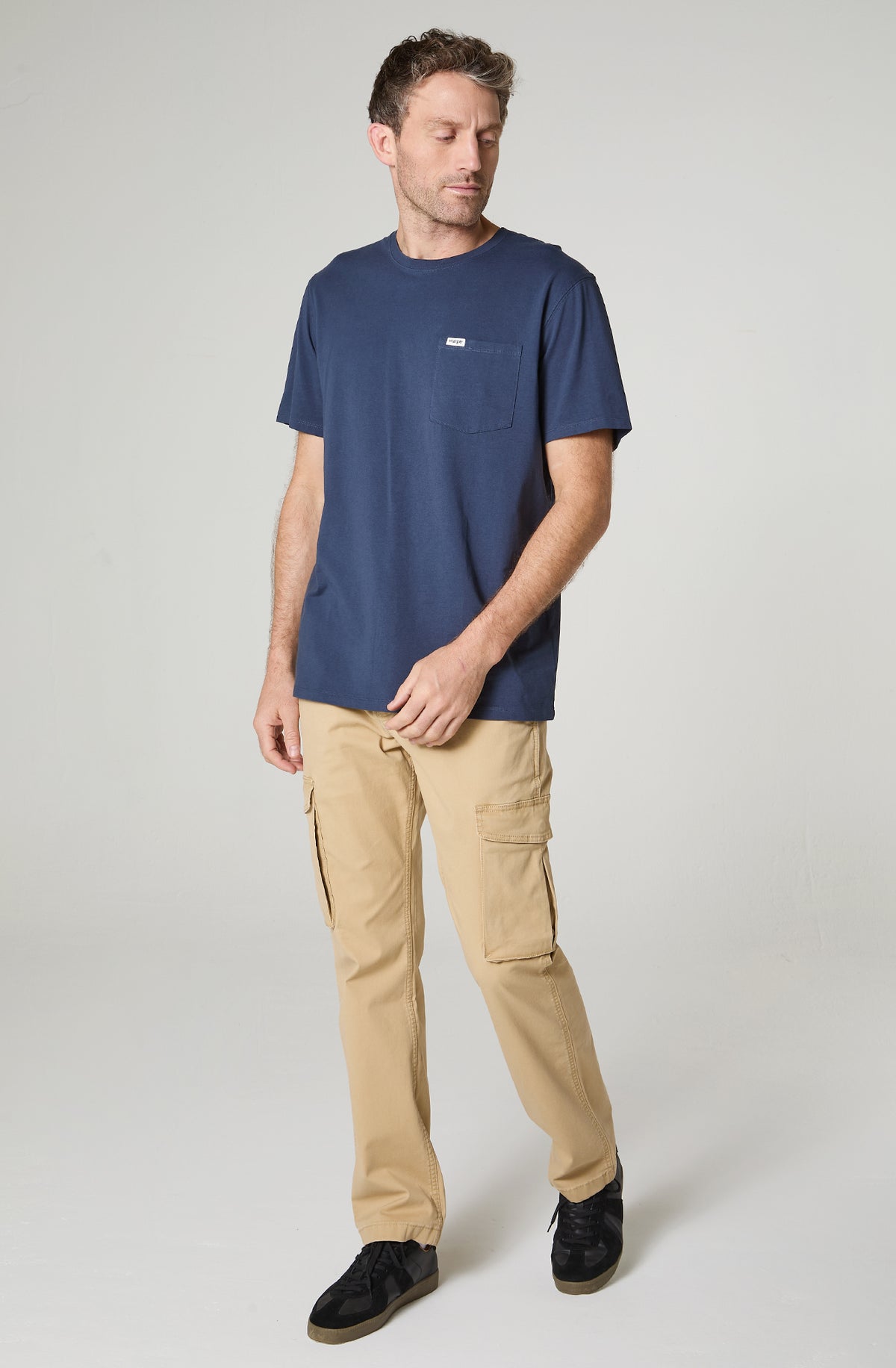 Pantalón Hombre Cargo Regular Fit 100% Cotton Beige