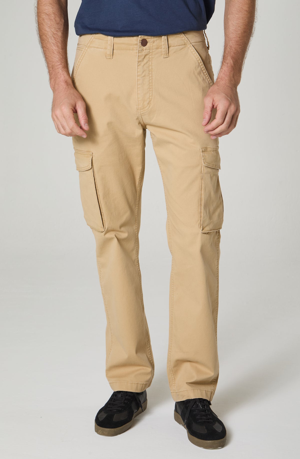 Pantalón Hombre Cargo Regular Fit 100% Cotton Beige