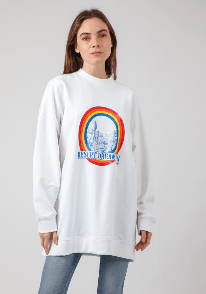 Polerón Oversized Sweat White