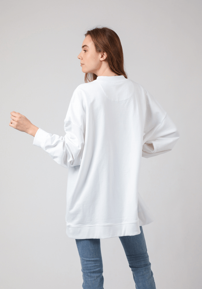 Polerón Oversized Sweat White