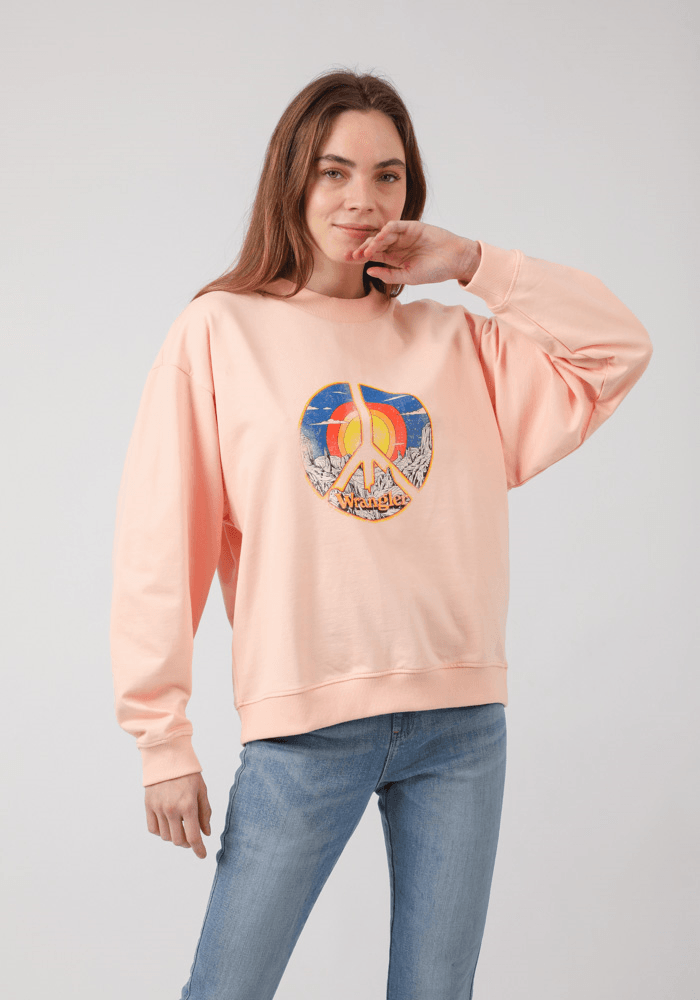Polerón Retro Sweat Peace Worn Flame
