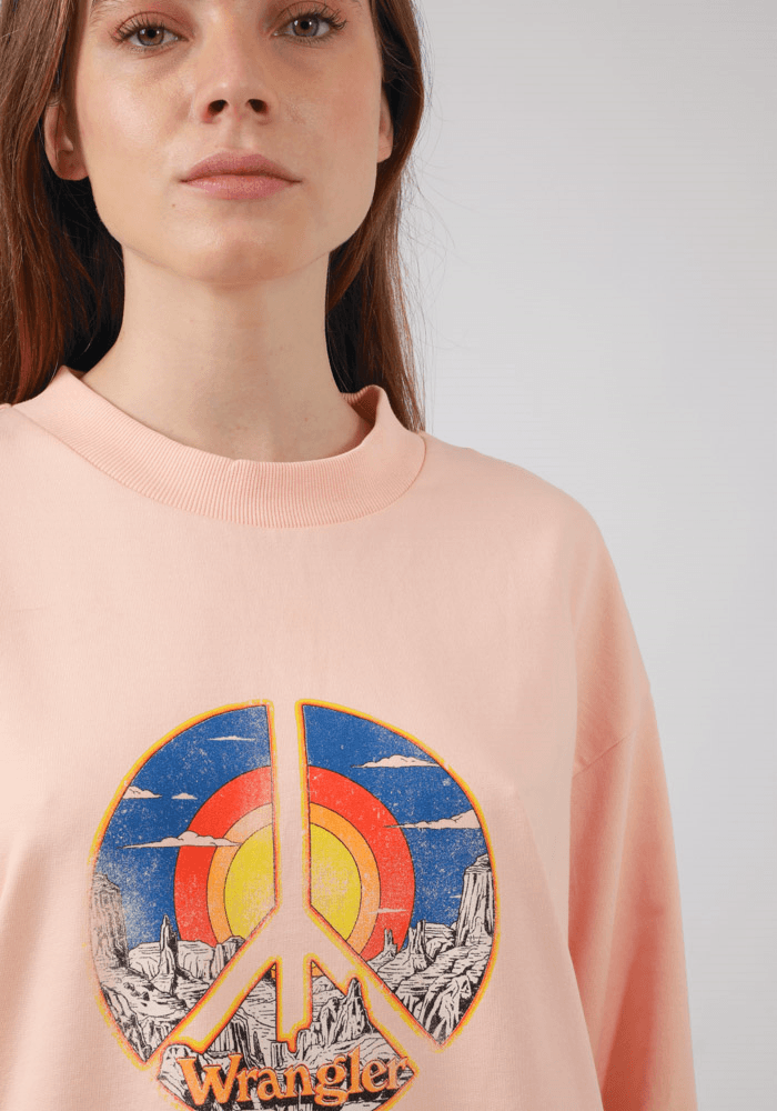 Polerón Retro Sweat Peace Worn Flame