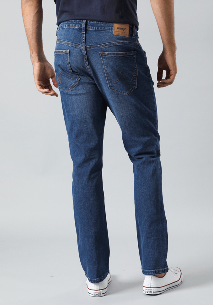Jeans Hombre Slim Straight Fit Mid