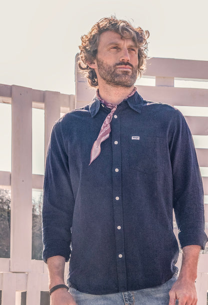 Camisa M/L Hombre Dark Navy