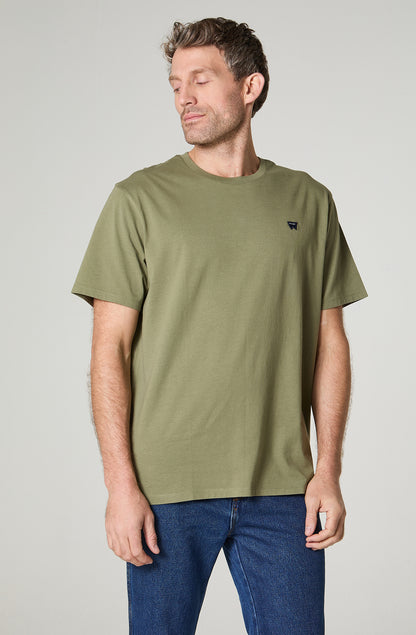 Polera Hombre Patch Regular Fit Verde Militar