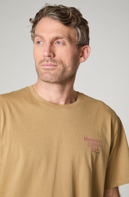 Polera Hombre Print  Regular Fit  Beige